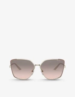 PRADA PR 60XS Metal And Mirror-coated Square Sunglasses For Womens Gold
